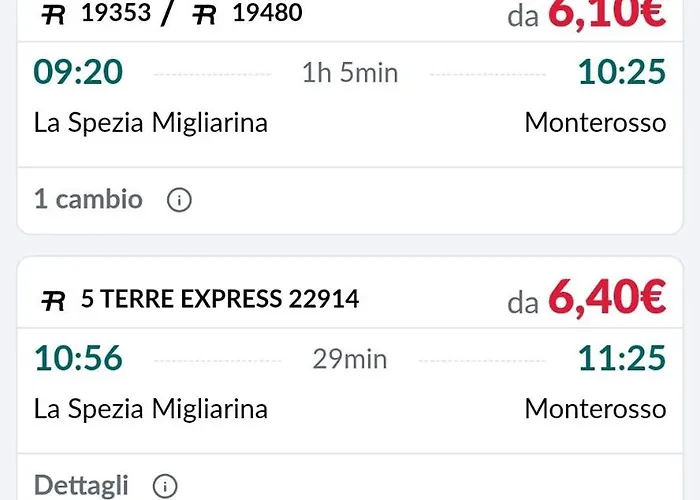 5 Terre Express Migliarina - Near Train Station